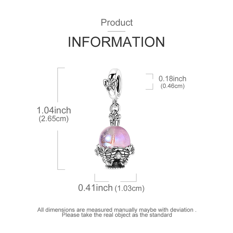 Charm Esfera Rosa