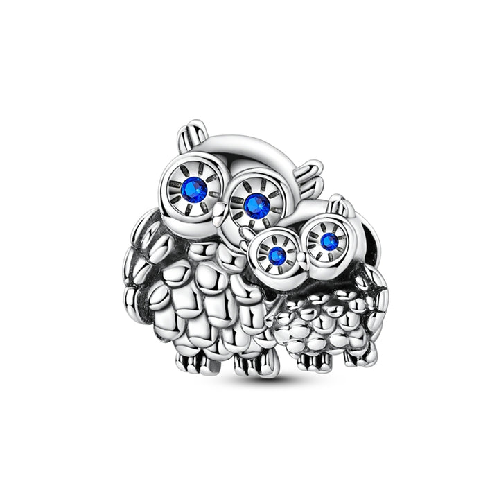 Charm Pareja de Buhos Diamantados