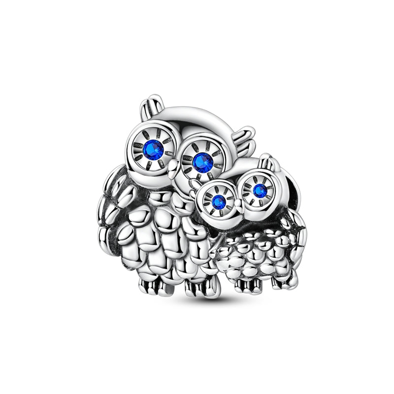 Charm Pareja de Buhos Diamantados