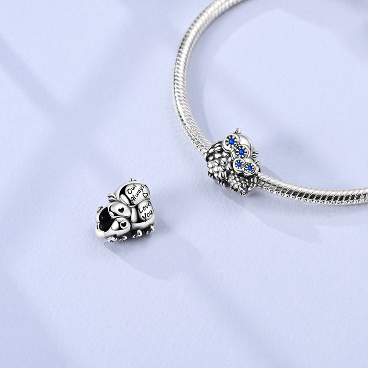 Charm Pareja de Buhos Diamantados