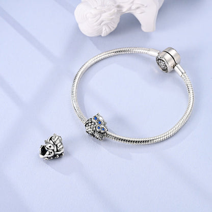 Charm Pareja de Buhos Diamantados