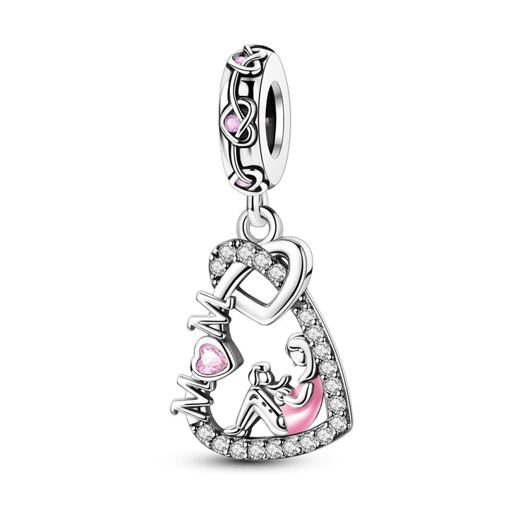 Charm Doble Corazon Mom