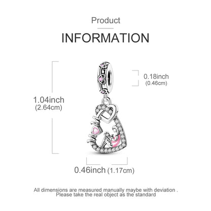 Charm Doble Corazon Mom
