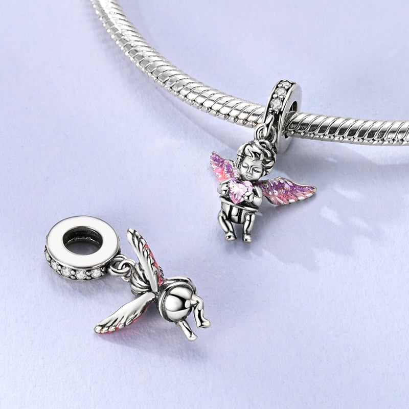 Charm Angel & Corazon Rosa