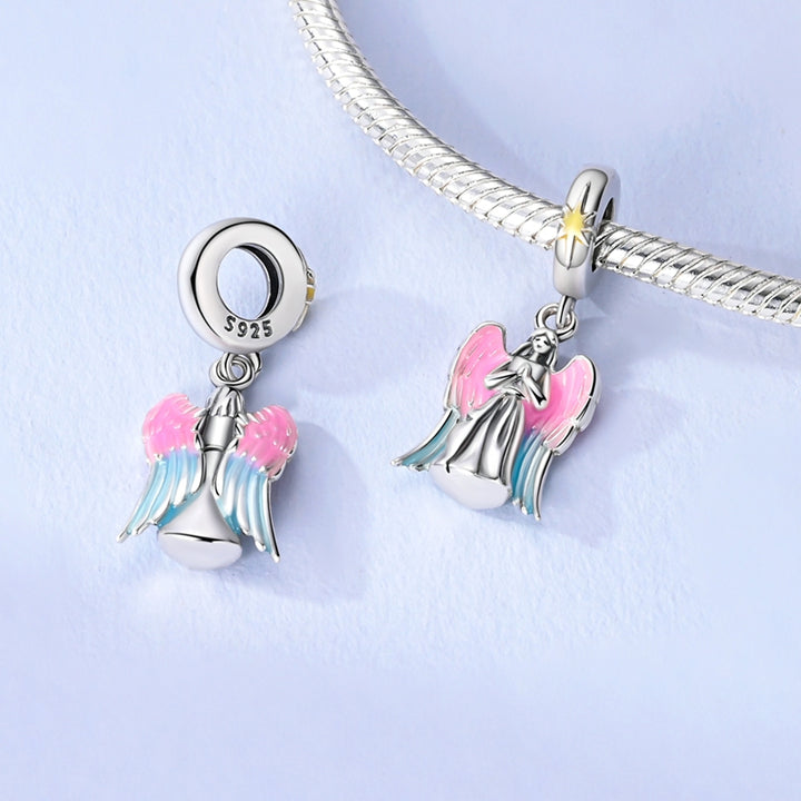 Charm Angel Con Alas Rosas