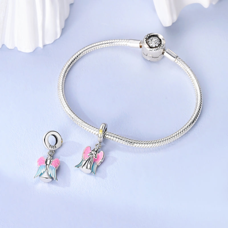 Charm Angel Con Alas Rosas