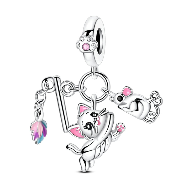Charm Colgante Gato & Raton