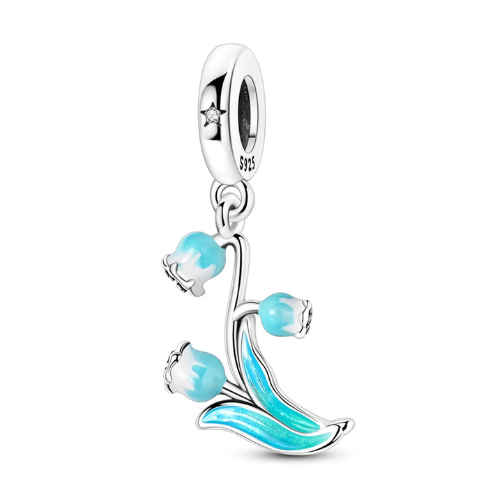 Charm Flores Azules & Blanco