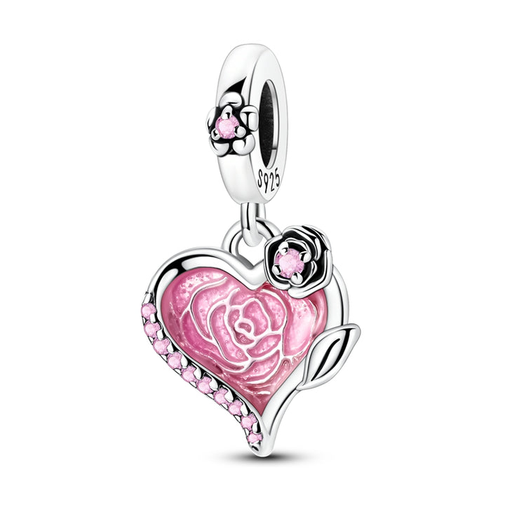 Charm Corazon & Rosa