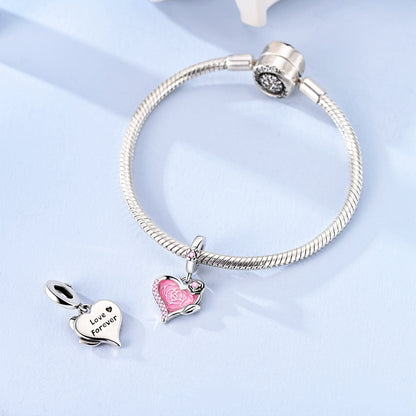 Charm Corazon & Rosa