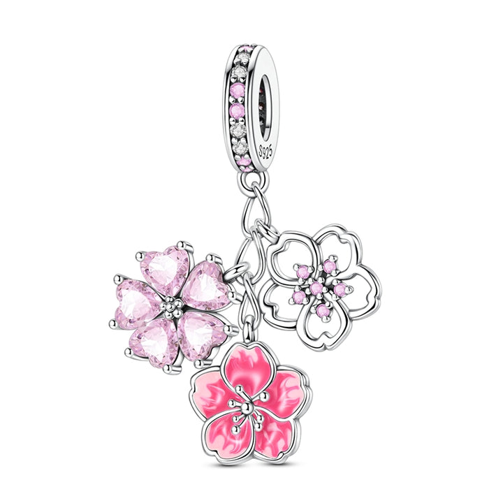 Charm Colgante Flores Rosas
