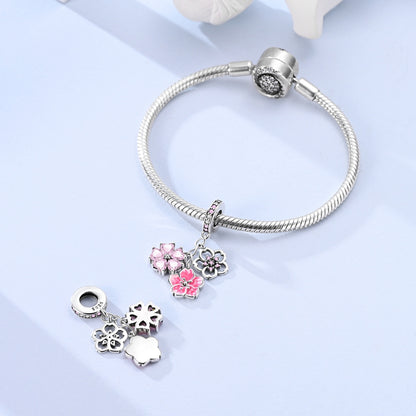 Charm Colgante Flores Rosas