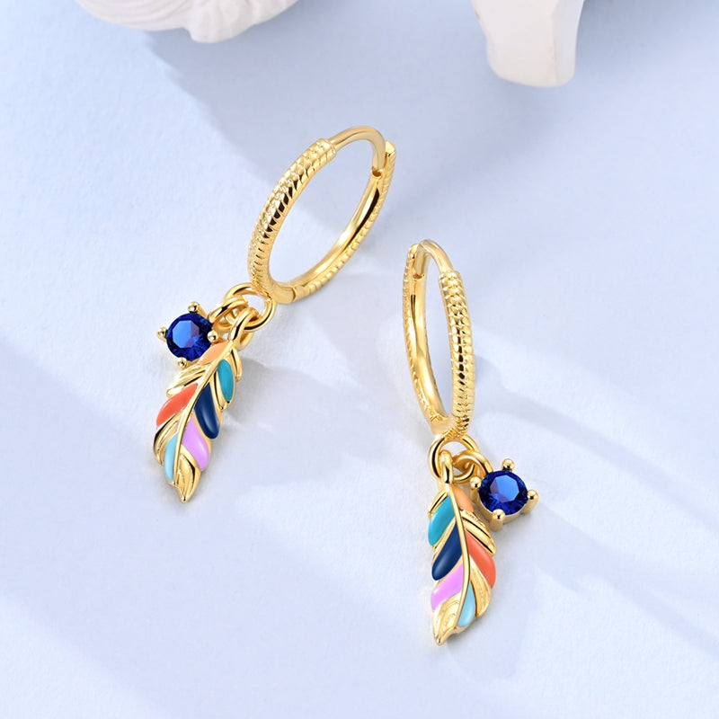 Aretes Plumas Multicolor