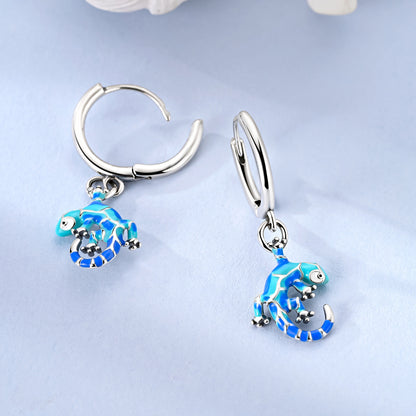 Aretes Lagarto Azul