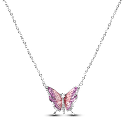 Collar Mariposa Rosa