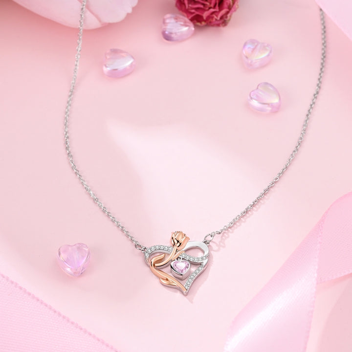 Collar Corazon & Rosa