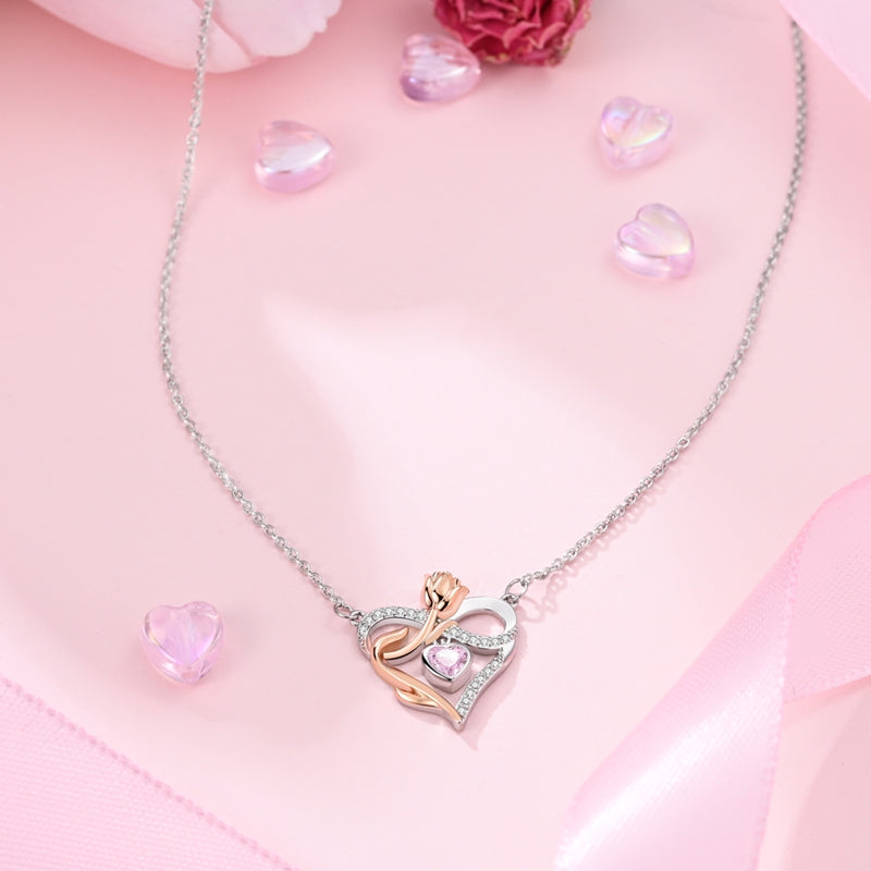 Collar Corazon & Rosa