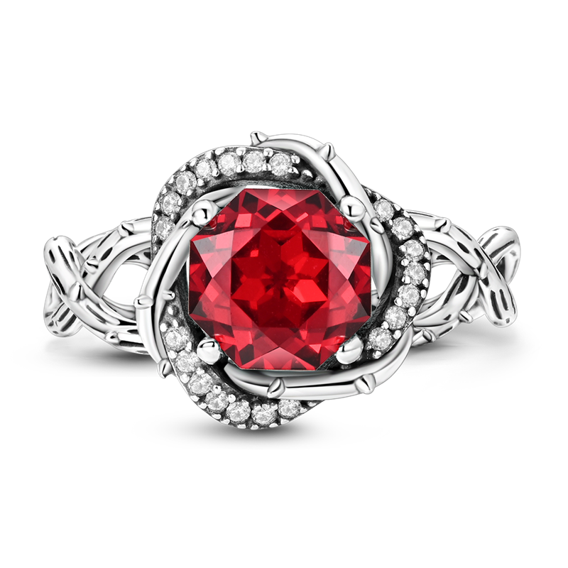 Anillo Rojo Diamantado