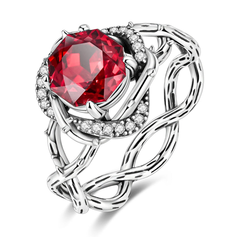 Anillo Rojo Diamantado