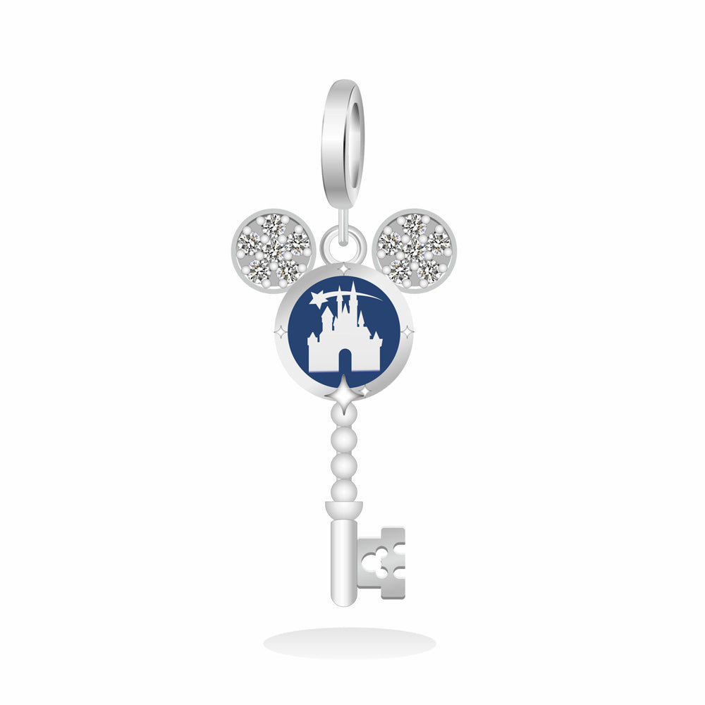 Charm Llave Mickey Mouse Con Castillo De Disney