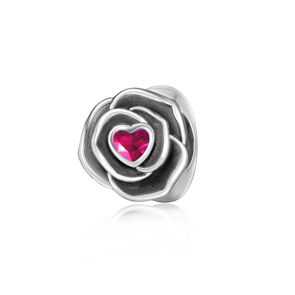 Charm Rosa Plateada