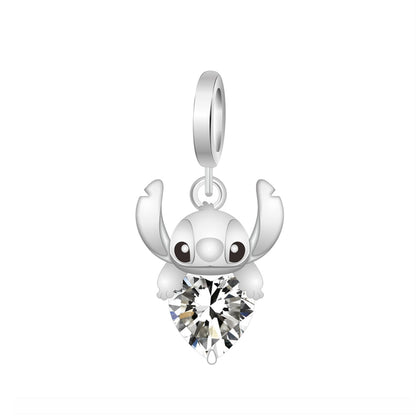 Charm Pequeño Extraterrestre Azul con Corazón