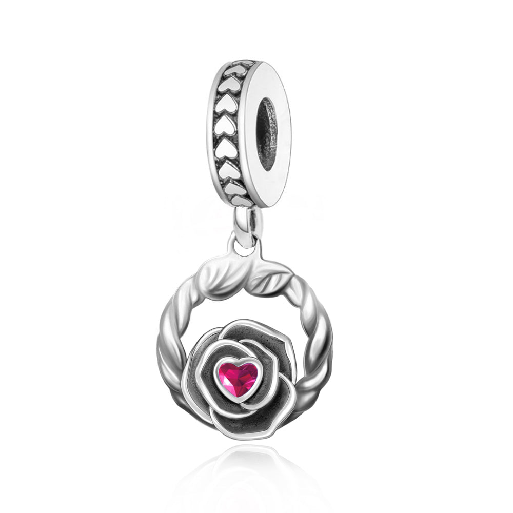 Charm Rosa Plateada