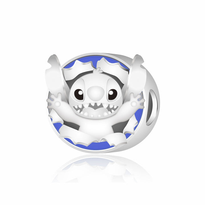 Charm Circular Pequeño Extraterrestre Azul
