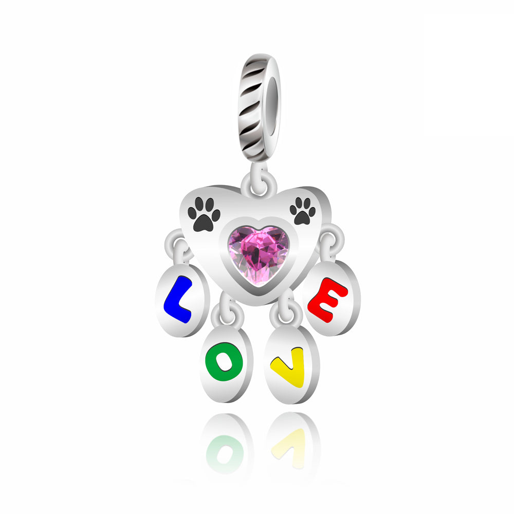 Charm Pet "Love" Rosa