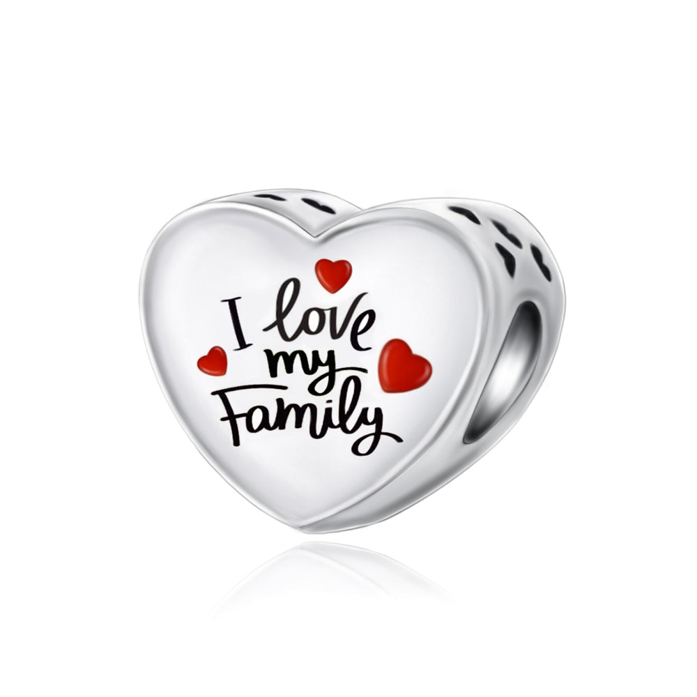 Charm Corazon "I love My Family"
