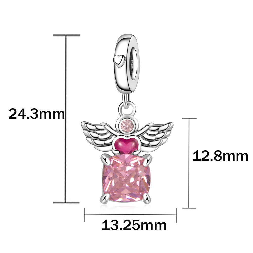 Charm Angel Rosa