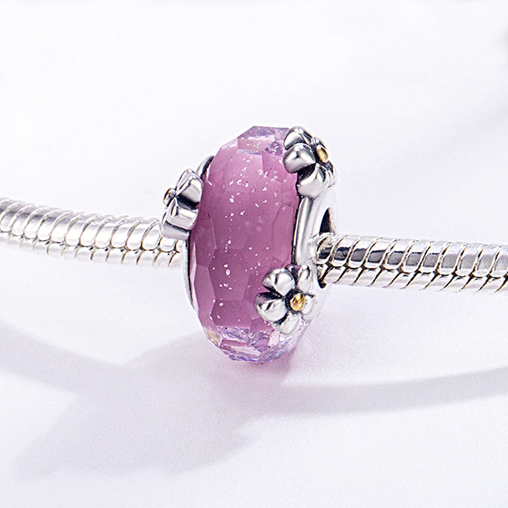 Charm Albalorio Rosa Con Margaritas