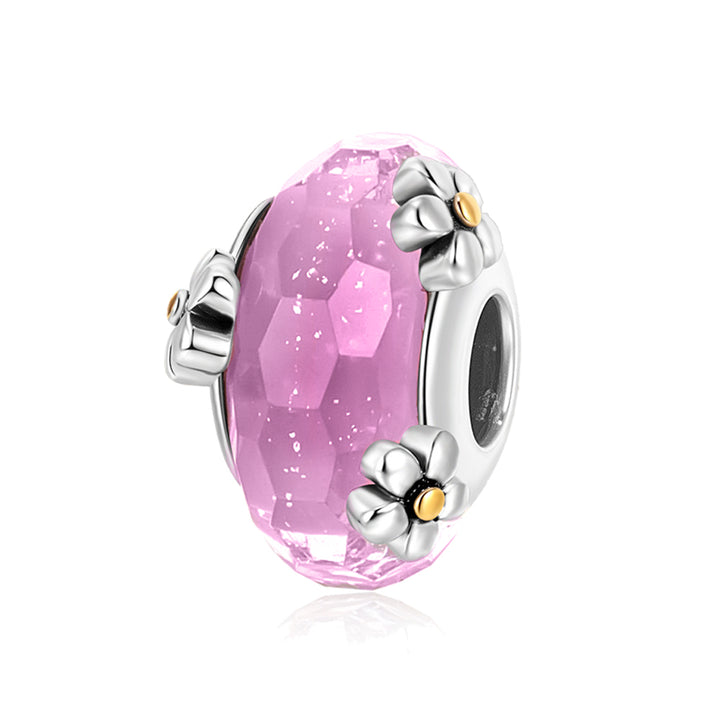 Charm Albalorio Rosa Con Margaritas