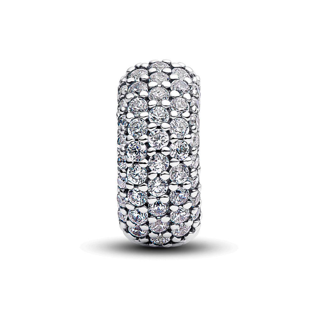 Clip Plateado Diamantado