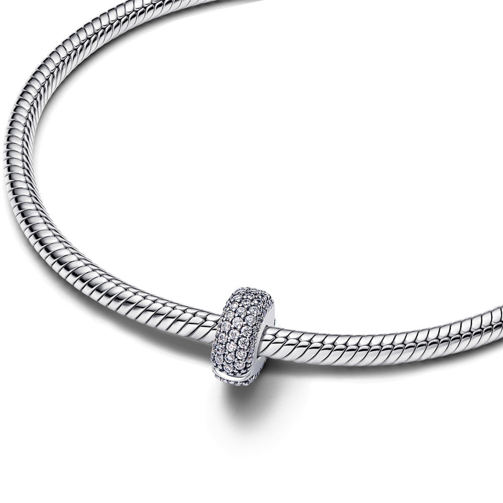 Clip Plateado Diamantado