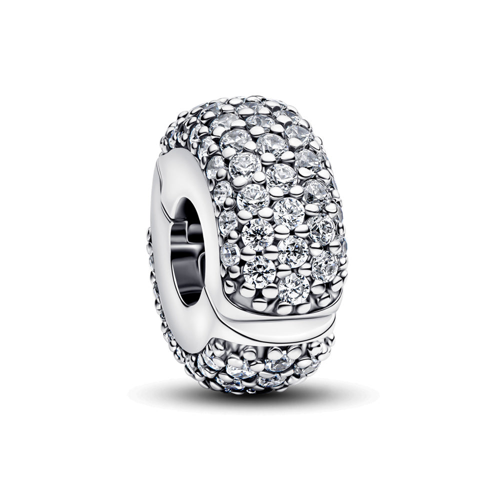 Clip Plateado Diamantado