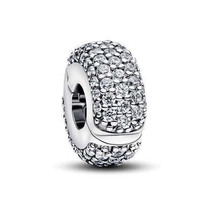 Clip Plateado Diamantado