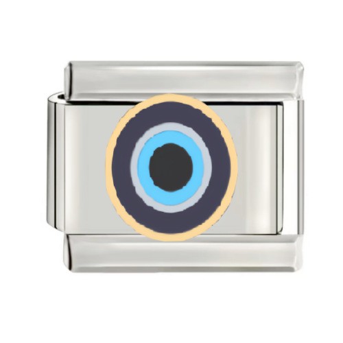 Charm Italiano Ojo Turko Borde Dorado