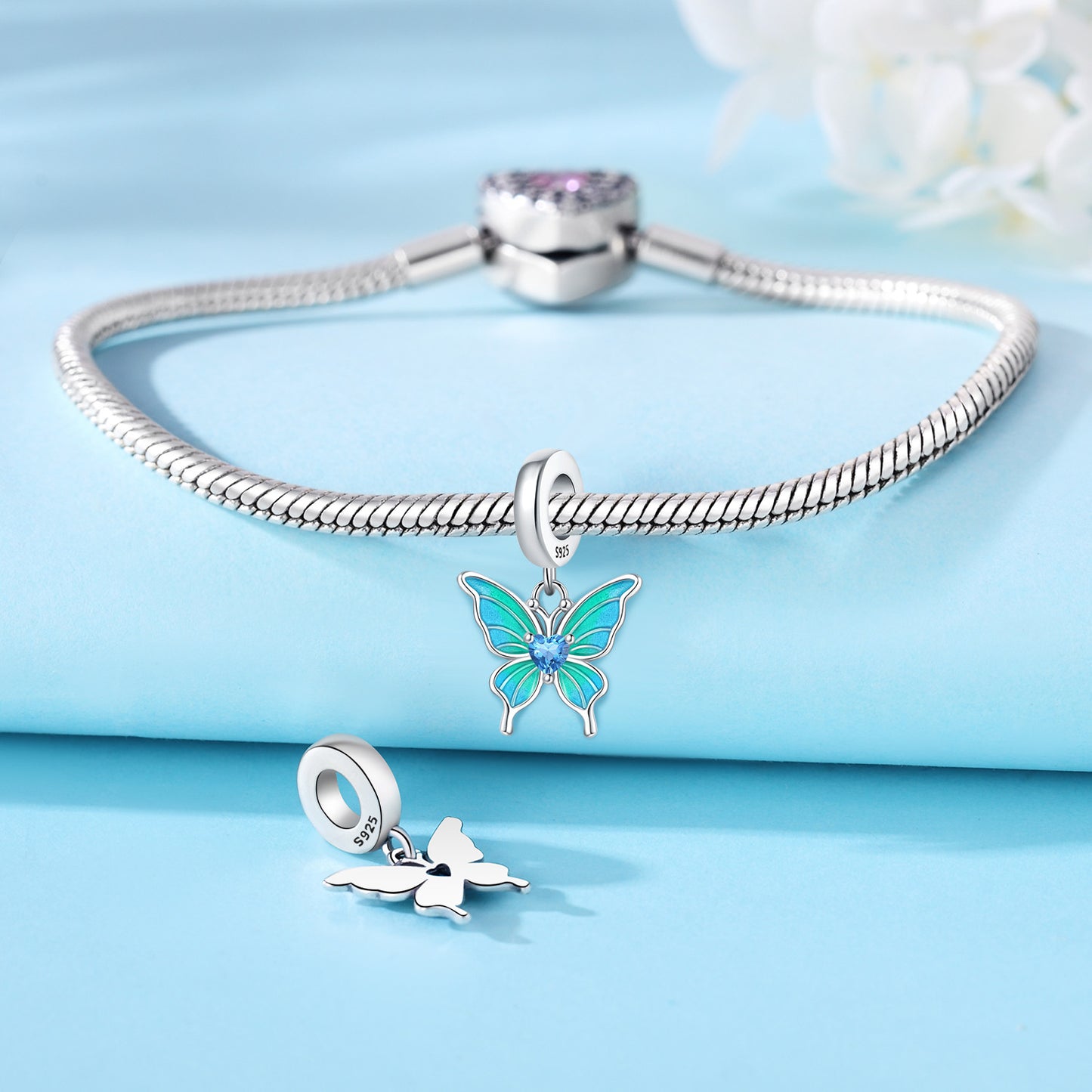 Charm Mariposa Azul Turquesa