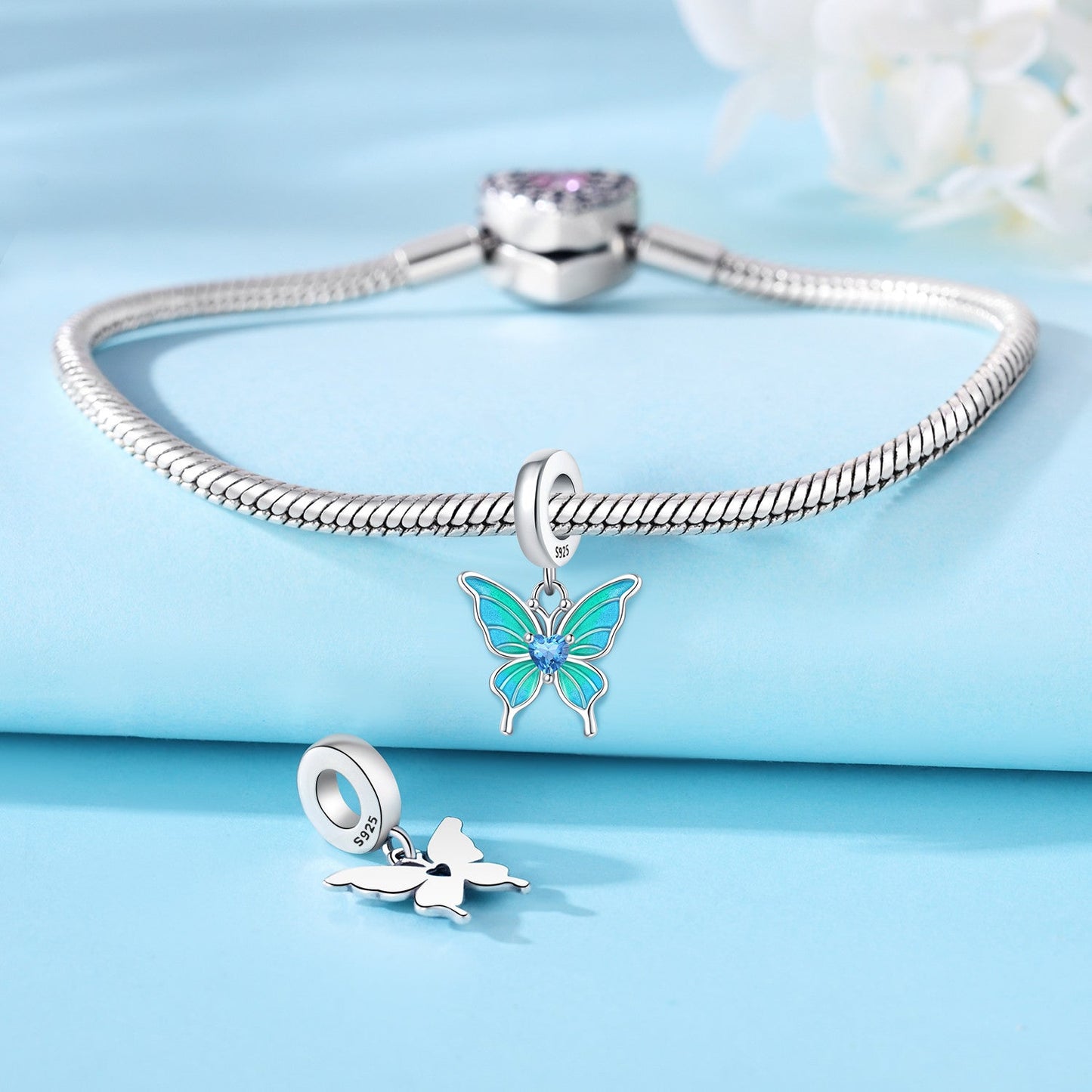 Charm Mariposa Azul Turquesa