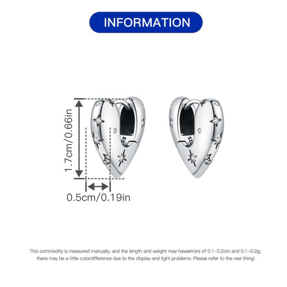 Aretes De Corazon con Estrellas