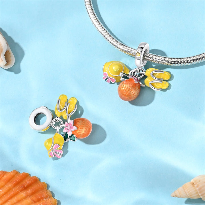 Charm Sombrero, Piña Colada y Sandalias