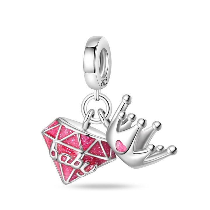 Charm Diamante Baby y Corona, Inspirado En Barbie