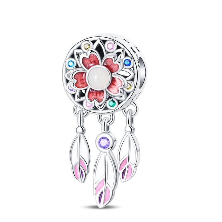 Charm Atrapasueños Flor Roja