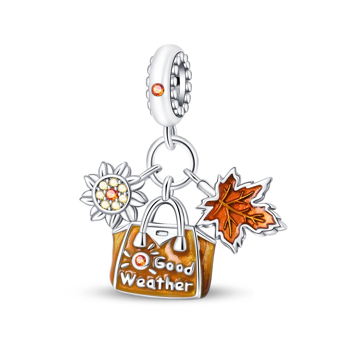 Charm Bolso y Hoja del Otoño "Good Weather"