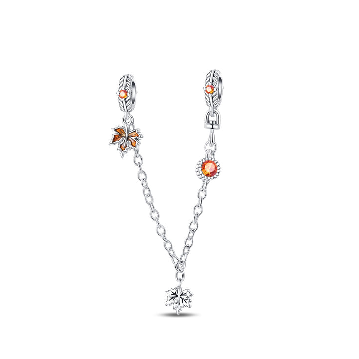 Cadena De Seguridad Hojas del Otoño y Sol