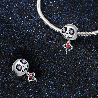 Charm Calabera con Rosa