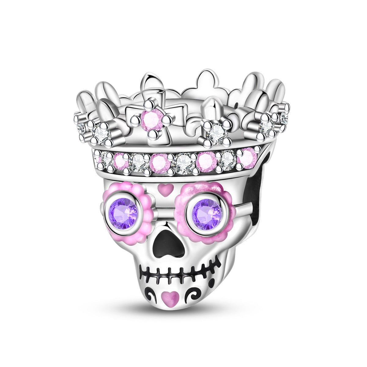 Calavera con Corona Fluorecente