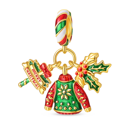 Charm Ugly Sweater "Feliz Navidad"