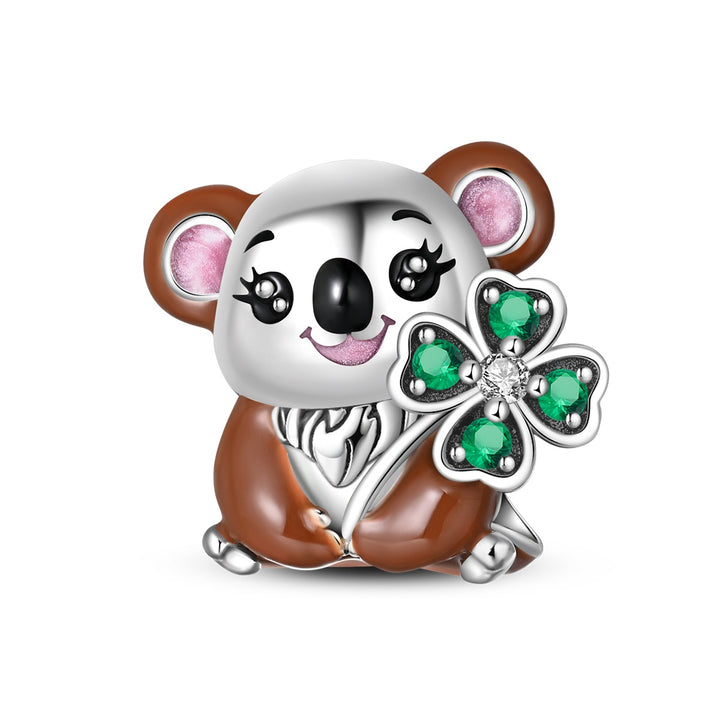 Charm Koala & Trebol De 4 Hojas